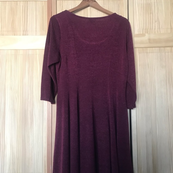 Hacci Knit Fluted Skater Dress - Picture 6 of 6